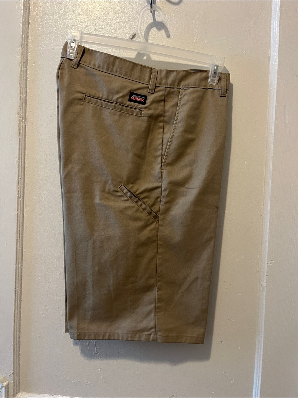 Dickies Beige Work Shorts with Branded Patch